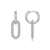 Wholesale Elegant Geometric Oshaped Women's Earrings 925 Sterling Silver Moissanite Inlay