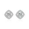 Wholesale Elegant Geometric S925 Sterling Silver Diamond Earrings For Women