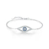 Wholesale Elegant Geometric S925 Sterling Silver Electroplated Eye Bracelet For Women