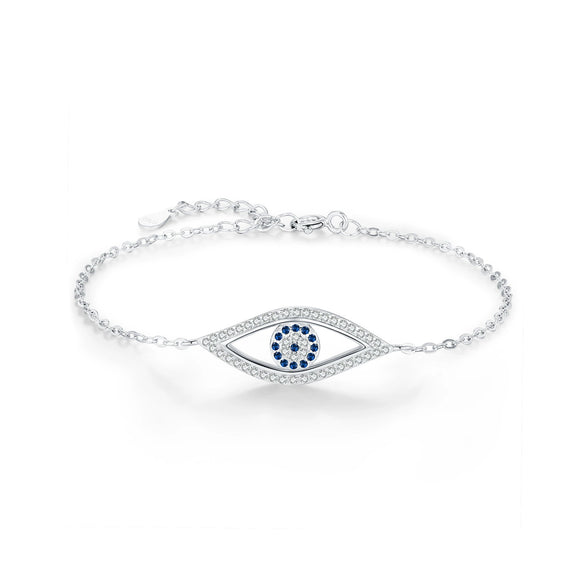 Wholesale Elegant Geometric S925 Sterling Silver Electroplated Eye Bracelet For Women