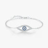 Wholesale Elegant Geometric S925 Sterling Silver Electroplated Eye Bracelet For Women