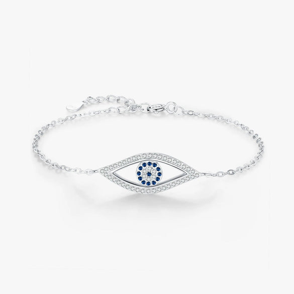 Wholesale Elegant Geometric S925 Sterling Silver Electroplated Eye Bracelet For Women