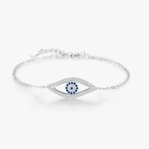 Wholesale Elegant Geometric S925 Sterling Silver Electroplated Eye Bracelet For Women