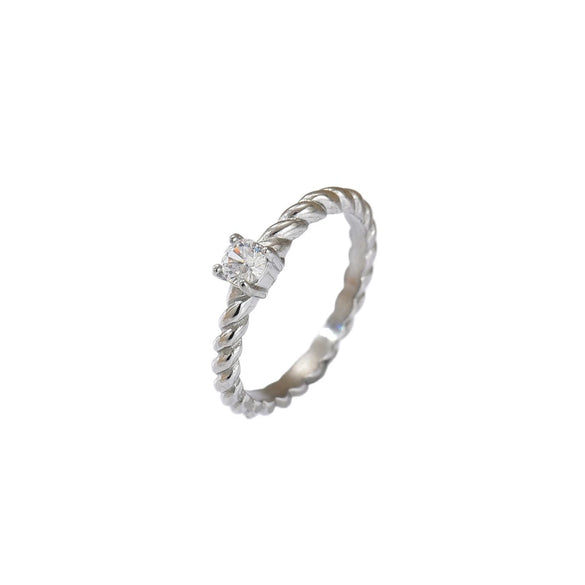 Wholesale Elegant Geometric Stainless Steel Electroplated Ring For Women And Unisex