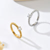 Wholesale Elegant Geometric Stainless Steel Electroplated Ring For Women And Unisex