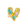 Wholesale Elegant Geometric Stainless Steel Goldplated Women's Ring