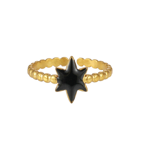 Wholesale Elegant Geometric Stainless Steel Goldplated Women's Ring