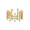 Wholesale Elegant Geometric Stainless Steel Goldplated Women's Ring