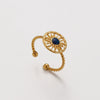 Wholesale Elegant Geometric Stainless Steel Goldplated Women's Ring