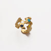 Wholesale Elegant Geometric Stainless Steel Goldplated Women's Ring