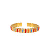 Wholesale Elegant Geometric Stainless Steel Goldplated Women's Ring