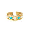 Wholesale Elegant Geometric Stainless Steel Goldplated Women's Ring