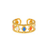 Wholesale Elegant Geometric Stainless Steel Goldplated Women's Ring