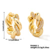 Wholesale Elegant Geometric Twist Circle Copper Zircon Earrings For Women