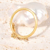 Wholesale Elegant Girl Titanium Steel Geometric Ring And Ear Jewelry With Electroplating