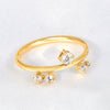 Wholesale Elegant Girl Titanium Steel Geometric Ring And Ear Jewelry With Electroplating