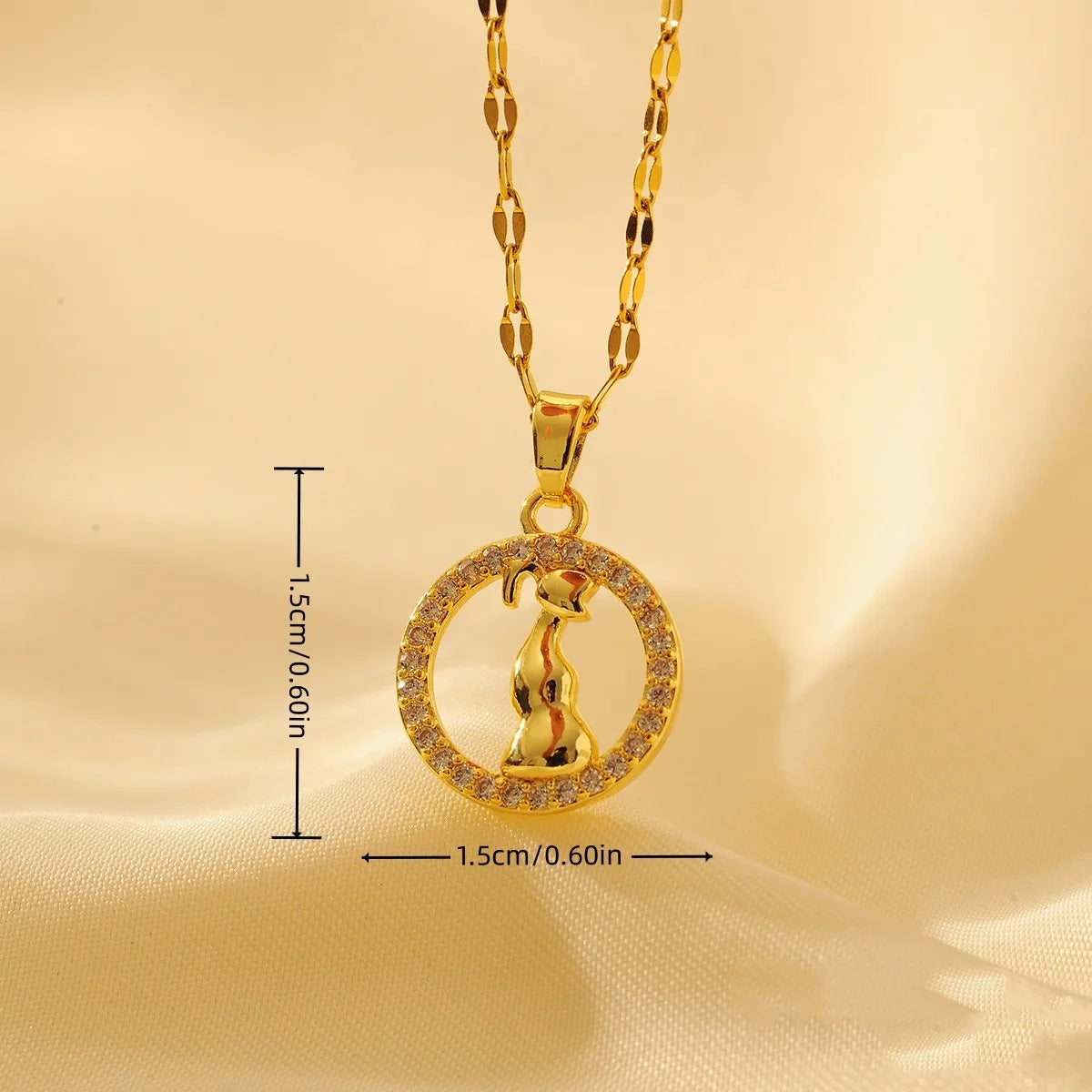 Wholesale Elegant Glam Human Copper Plating Inlay 18K Gold Plated Zircon Pendant Necklace