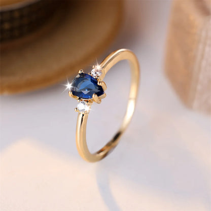 Wholesale Elegant Glam Water Droplets Copper Plating Inlay Rhinestones Rings