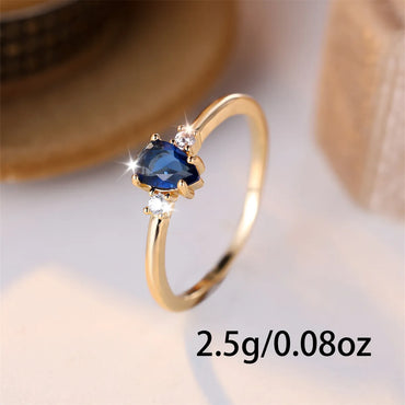 Wholesale Elegant Glam Water Droplets Copper Plating Inlay Rhinestones Rings