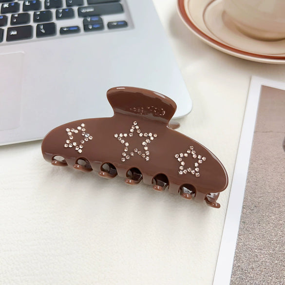 Wholesale Elegant Handmade Acetic Acid Hair Accessories Moon Shape Hairpin Grab Clip For Women
