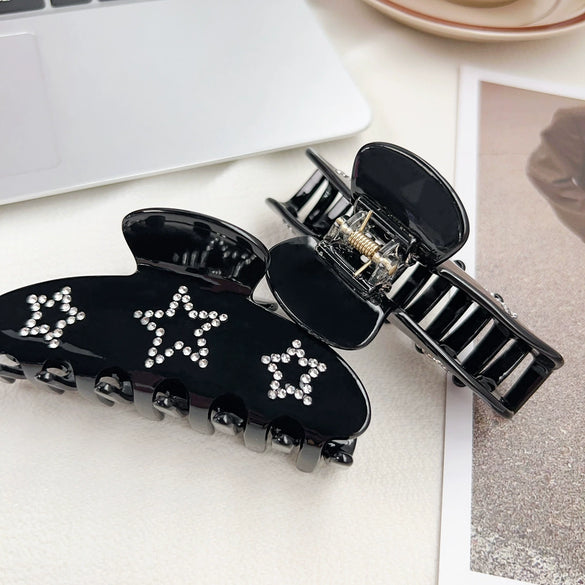 Wholesale Elegant Handmade Acetic Acid Hair Accessories Moon Shape Hairpin Grab Clip For Women
