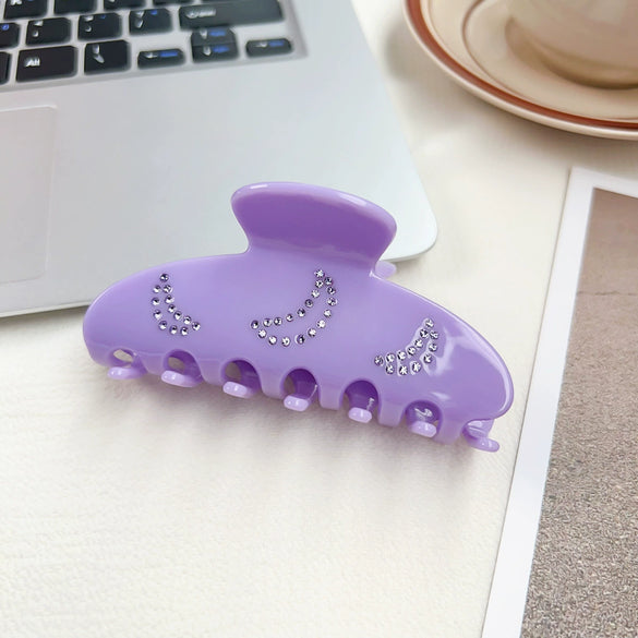 Wholesale Elegant Handmade Acetic Acid Hair Accessories Moon Shape Hairpin Grab Clip For Women