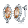 Wholesale Elegant Heart Shaped Inlaid Zircon On Environmental Protection Copper Women's Earrings