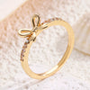Wholesale Elegant Heartshaped Hollow Woven Copper Zircon Electroplated Ring For Women