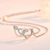 Wholesale Elegant Heartshaped 925 Sterling Silver Necklace With Oshaped Chain And Diamondencrusted Pendant Electroplated For Women