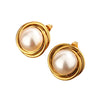 Wholesale Elegant Imitation Pearl Stud And Ear Clip Earrings For Women With Flower And Constellation Patterns Electroplated