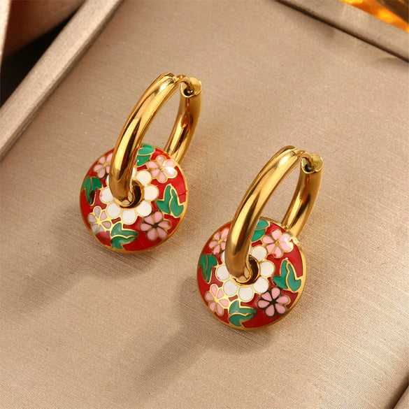 Wholesale Elegant Imitation Pearl Stud And Ear Clip Earrings For Women With Flower And Constellation Patterns Electroplated