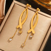 Wholesale Elegant Imitation Pearl Stud And Ear Clip Earrings For Women With Flower And Constellation Patterns Electroplated