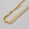 Wholesale Elegant Ins Style Geometric Stainless Steel Electroplated Multilayer Clavicle Chain Necklace For Women