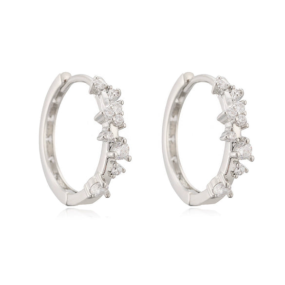 Wholesale Elegant 18K Gold Plated Copper Geometric Earrings For Women