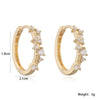 Wholesale Elegant 18K Gold Plated Copper Geometric Earrings For Women