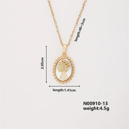 Wholesale Elegant Lady Classic Style Human Heart Shape 304 Stainless Steel Copper Inlay K Gold Plated Zircon Pendant Necklace