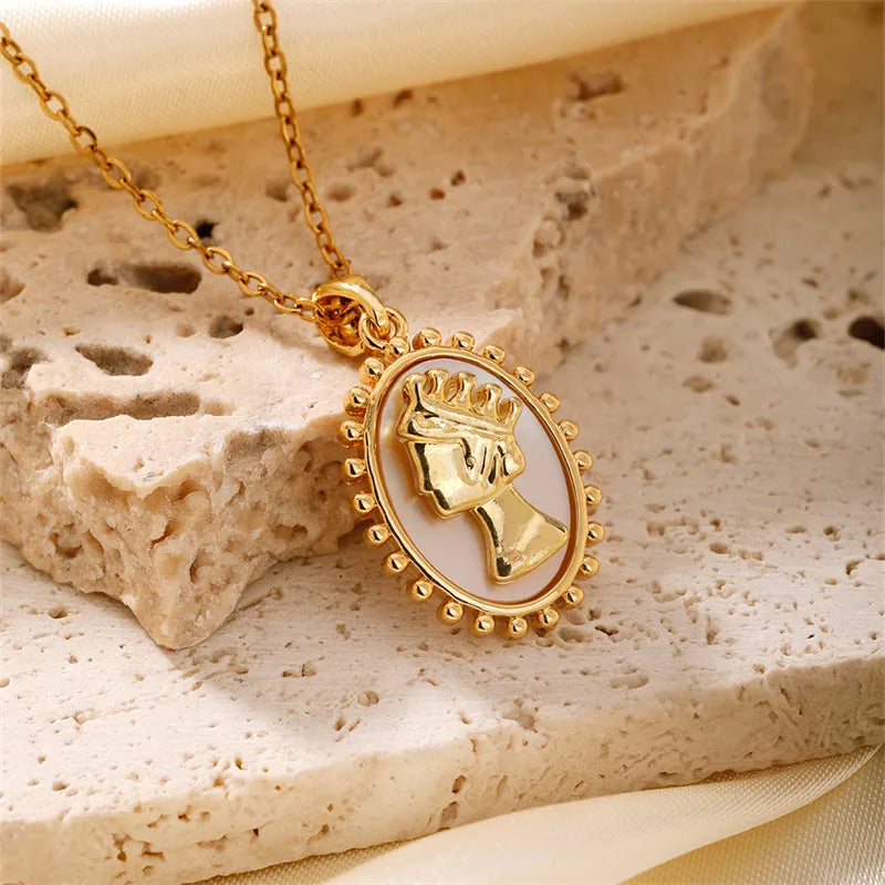 Wholesale Elegant Lady Classic Style Human Heart Shape 304 Stainless Steel Copper Inlay K Gold Plated Zircon Pendant Necklace