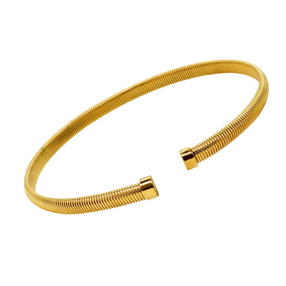 Wholesale Jewelry Elegant Lady Solid Color 304 Stainless Steel 18K Gold Plated Plating Bracelets Earrings Necklace