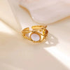 Wholesale Elegant Metallic Internet Celebrity Style Butterfly Gradient Oil Dropping Snakeshaped Copper Ring For Women With Electroplating And Animal Zodiac Pattern