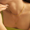 Wholesale Elegant Natural Colored Gem And 316L Stainless Steel Electroplated Earrings And Necklace Set With Sunflower Design