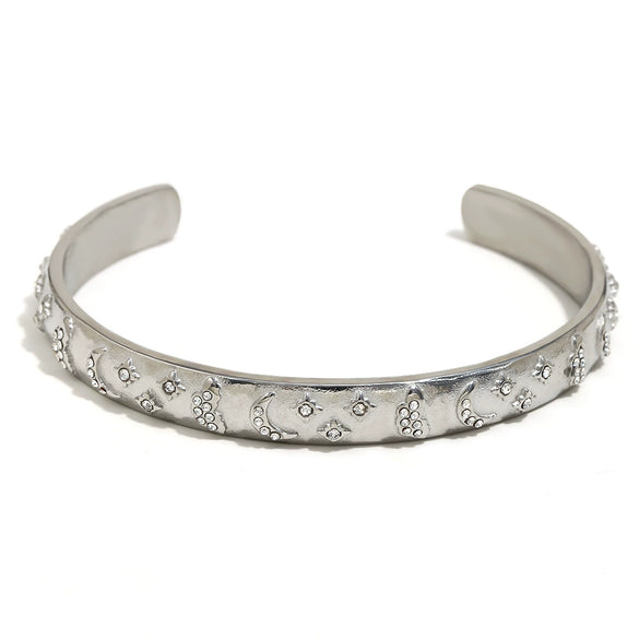 Wholesale Elegant Niche Allmatch Ring Bracelet And Tarot Earrings For Women Stainless Steel 18K Gold Plated Geometric Electroplated