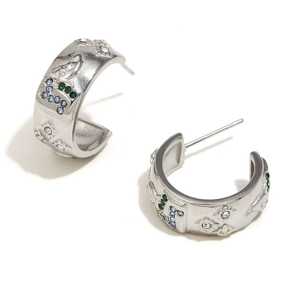 Wholesale Elegant Niche Allmatch Ring Bracelet And Tarot Earrings For Women Stainless Steel 18K Gold Plated Geometric Electroplated