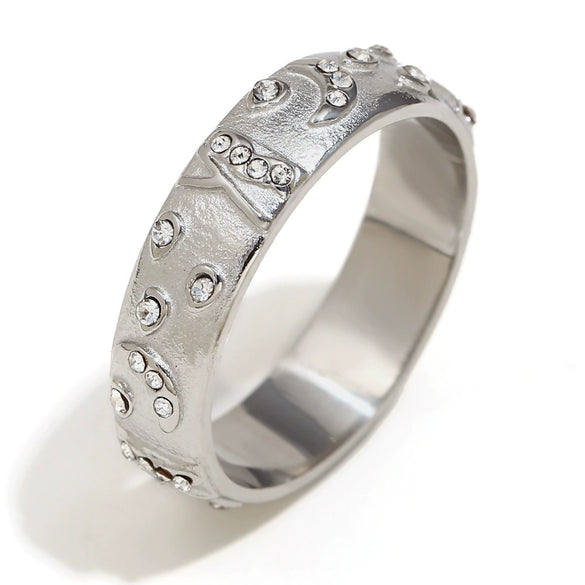 Wholesale Elegant Niche Allmatch Ring Bracelet And Tarot Earrings For Women Stainless Steel 18K Gold Plated Geometric Electroplated