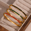 Wholesale Elegant Niche Simple Fashion Women's Bracelet Stainless Steel 18K Gold Plated With Sticky Diamonds Electroplated