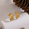 Wholesale Elegant Real Gold Plated Stainless Steel Plants And Flowers Ear Clips Jewelry For Women