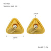 Wholesale Elegant Retro Heart Shape 316L Stainless Steel 18K Gold Plated Pearl Earrings For Women