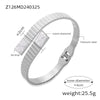 Wholesale Elegant Retro Hollow Geometric Golden Crown Titanium Steel Bracelet For Female With Gold Plated Design