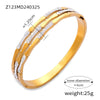 Wholesale Elegant Retro Hollow Geometric Golden Crown Titanium Steel Bracelet For Female With Gold Plated Design