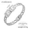Wholesale Elegant Retro Hollow Geometric Golden Crown Titanium Steel Bracelet For Female With Gold Plated Design