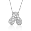Wholesale Elegant Romantic Shiny Letter Copper Three-Dimensional Inlay Artificial Diamond Pendant Necklace